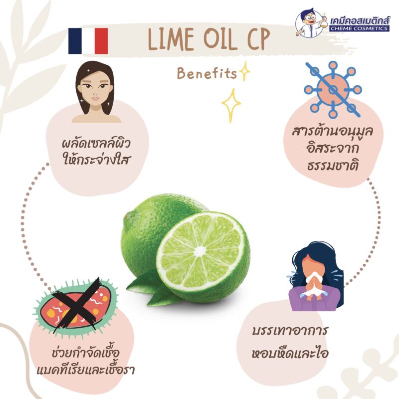 Lime Oil CP น้ำมันหอมระเหยมะนาวเปอร์เซีย (Citrus × latifolia) หรือที่รู้จักกันในชื่อ "มะนาวตาฮิ" - Image 2