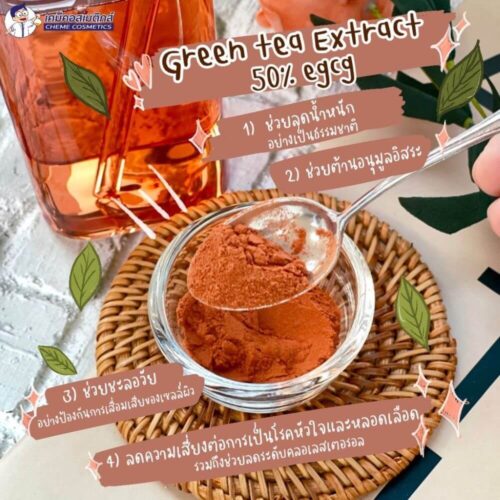 Green Tea Extract (50% EGCG) สารสกัดชาเขียว อุดมไปด้วย EGCG สุดยอดสารต้านอนุมูลอิสระ ฟื้นฟูเซลล์จากความเสียหาย - Image 2