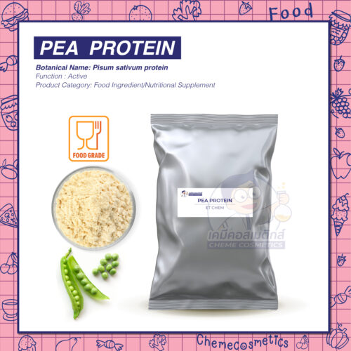 Pea Protein HYPP-B 80% ผงโปรตีนถั่วลันเตา Plant-Based Protein 80% อุดมด้วยกรดอะมิโนจำเป็น ช่วยเสริมสร้างและรักษามวลกล้ามเนื้อ ช่วยให้อิ่มนาน เหมาะสำหรับการควบคุมน้ำหนัก