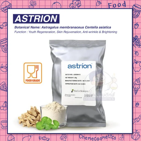 Astrion นวัตกรรมการดูแลผิวระดับเซลล์ด้วยสารสกัดจากอึ้งคี้และใบบัวบก กระตุ้นการสร้างคอลลาเจนและไฮยาลูรอนิกในผิวชั้นลึก เพื่อฟื้นฟูผิวและต่อต้านริ้วรอย