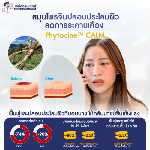 Alternative view of Phytocine Calm สารสกัดพืชตำรับยาแผนโบราณของจีนจากเทือกเขาหิมาลัย ช่วยปลอบประโลมผิว เหมาะสำหรับผิวบอบบางและแพ้ง่าย