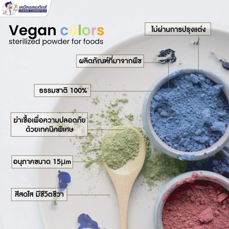 Mulberry Powder ผงใบหม่อน Vegan color สีผงธรรมชาติจากพืช 100% ใช้ในขนมหวาน เครื่องดื่ม ปรุงอาหารได้อย่างง่ายดาย - Image 3