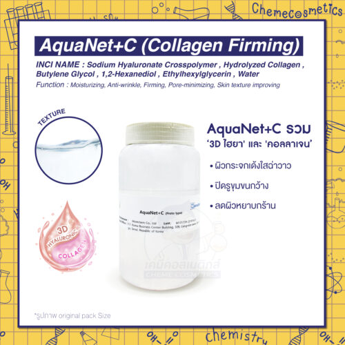 AquaNet+C (Collagen Firming) ระบบส่งมอบคอลลาเจนประสิทธิภาพสูง เพื่อผิวเรียบเนียน ชุ่มชื้น กระชับ และลดเลือนริ้วรอย