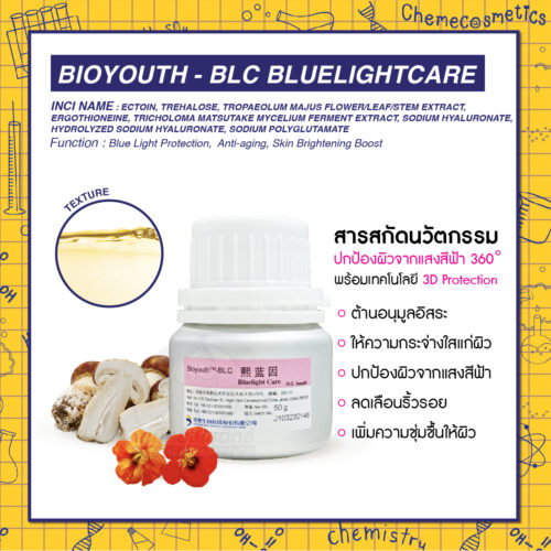 Bioyouth - BLC Bluelight Care สารสกัดนวัตกรรมปกป้องผิวจากแสงสีฟ้า 360° ปกป้อง ฟื้นฟู เผยผิวกระจ่างใส ลดเลือนริ้วรอย พร้อมเทคโนโลยี 3D Protection
