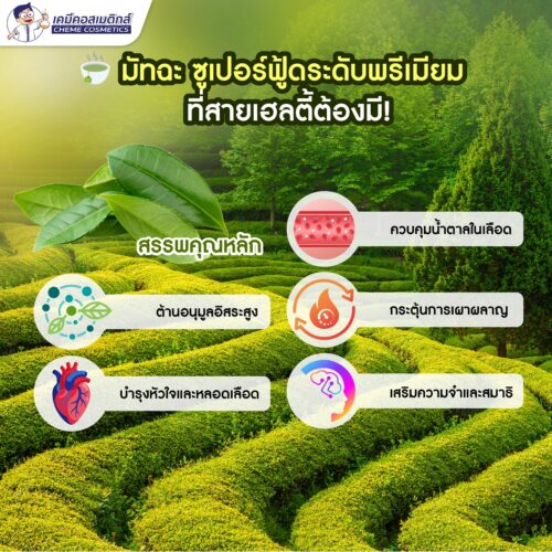 Alternative view of Pure Matcha Green Tea Powder ผงชาเขียวมัทฉะ (เกรด A) จากชาเขียวบริสุทธิ์ 100% อัดแน่นด้วยสารต้านอนุมูลอิสระ เพื่อสุขภาพ