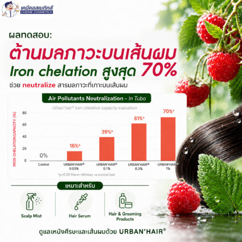 URBAN'HAIR - Premium Anti-Pollution Shield For Hair & Scalp สารสกัดใบราสเบอร์รี่ ปกป้องผมและหนังศีรษะจากมลพิษเมือง คืนความเงางาม ลดระคายเคืองหนังศีรษะ มาตรฐาน COSMOS - Image 8