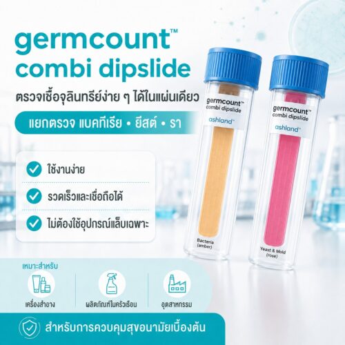 Alternative view of Germcount Combi Dipslide (Ashland) ชุดตรวจนับเชื้อจุลินทรีย์ 2-in-1 แบคทีเรีย + ยีสต์/รา อ่านผลง่าย ไม่ต้องใช้ห้องแล็บ ไม่ต้องมีพื้นฐานจุลชีววิทยา